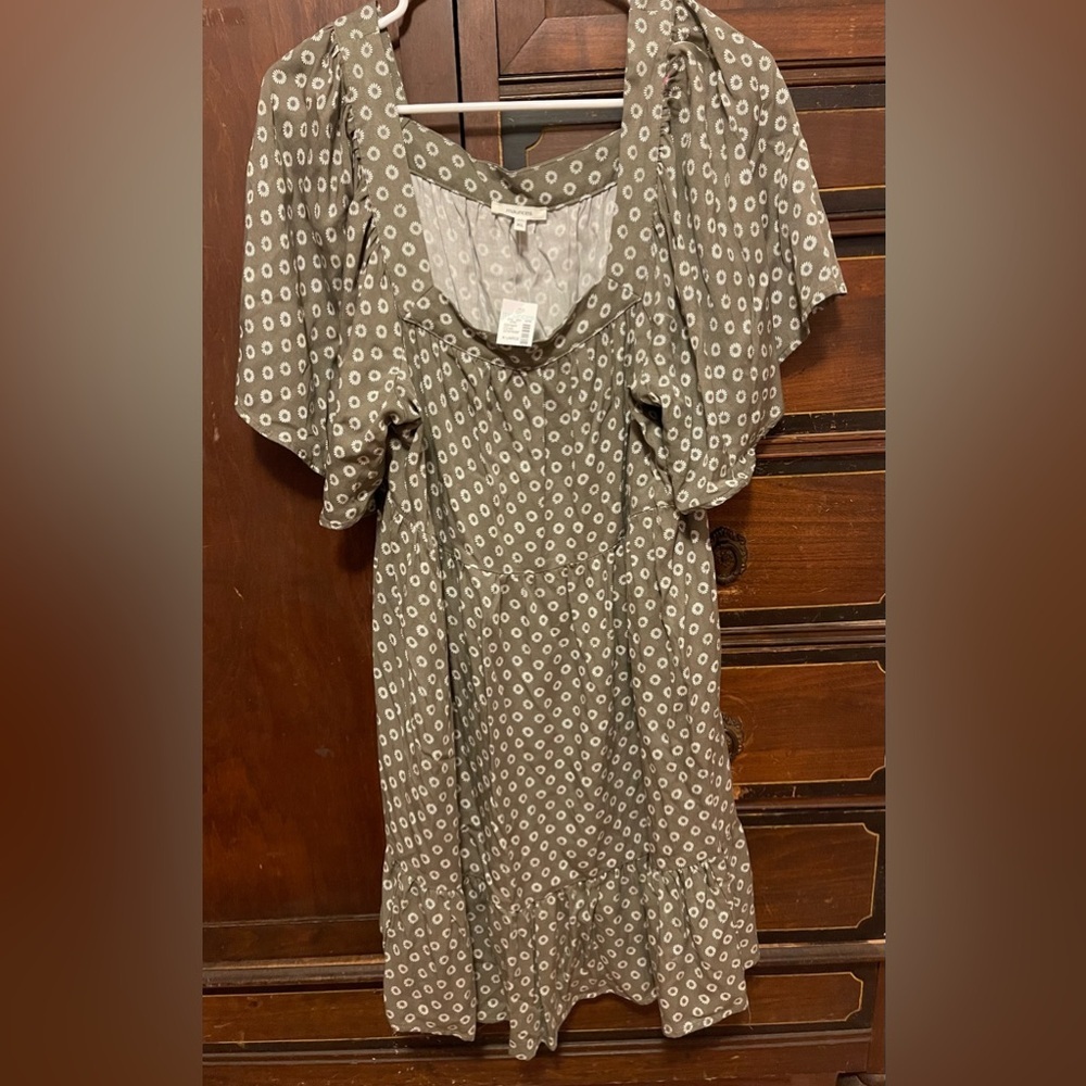 Maurices Gray/Olive Floral Dress